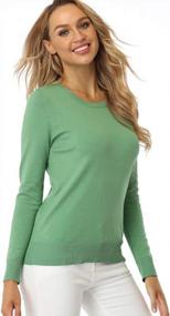 img 2 attached to Lightweight Crewneck Long Sleeve Pullover Sweater For Women By Fuinloth