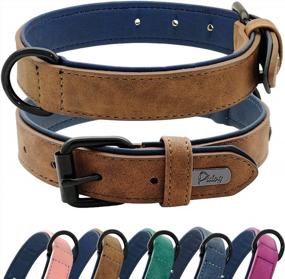 img 4 attached to Didog Soft Padded Leather Dog Collar, Breathable Heavy Duty Dog Collar Leather With Adjustable Rust-Proof Metal Buckle For Small Medium Large Dogs (L: Total Length 20", Fit 14-17" Neck, Brown)