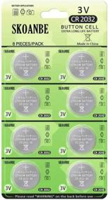 img 1 attached to Pack Of 8 SKOANBE CR2032 Lithium Batteries, 3V Replacement Battery For 2032 Devices
