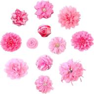 🎀 adorable 12pcs pet show dog collar bows and flowers for female puppies, cats, and small-medium dogs - perfect collar embellishment for wedding, parties, and grooming logo