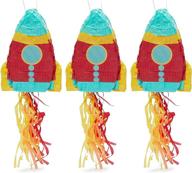 rocket piñatas outer space party logo