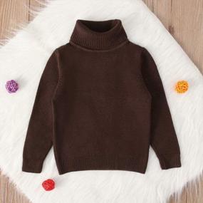 img 3 attached to Soft And Warm Turtleneck Sweaters For Toddler Girls And Boys: Perfect For Autumn And Winter