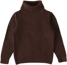img 4 attached to Soft And Warm Turtleneck Sweaters For Toddler Girls And Boys: Perfect For Autumn And Winter