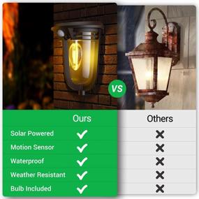 img 3 attached to Illuminate Your Outdoor Space With LOFTEK'S Motion Sensor Solar Wall Lantern