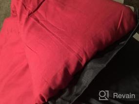 img 5 attached to HIG Комплект из 7 одеял Queen-Burgundy Jacquard Fabric Patchwork-PEONY Кровать в сумке Queen Size-мягкая текстура, гладкая, хорошая драпируемость-включает 1 одеяло, 2 накладки, 3 декоративные подушки, 1 юбку