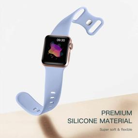 img 2 attached to 45Mm 41Mm 40Mm 38Mm 44Mm 42Mm 49Mm Compatible Silicone Sport Bands For Apple Watch Series 8 7 6 5 4 3 2 1 SE, Maledan 6 Pack Breathable Strap Design Women Men Ultra IWatch Band