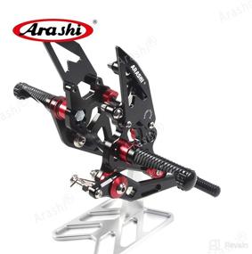 img 1 attached to Arashi Rearsets Footrests FootPegs for YAMAHA MT07 FZ07 2014-2021 - Adjustable Black Motorcycle Accessories - 1 Set MT FZ 07 2015-2020