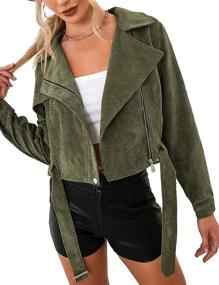 img 4 attached to CXINS Fringed Cropped Outwear Black Women's Clothing : Coats, Jackets & Vests