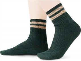 img 2 attached to Vintage Winter Warm Crew Socks For Women And Girls - 5 Pack Of Novelty Socks