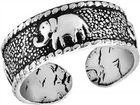 img 4 attached to Adorn Your Toes With AeraVida'S Sterling Silver Joyful Elephant Toe Ring - Perfect For Joyful Summer Vibes!