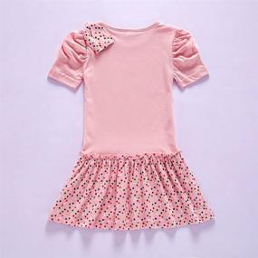 img 3 attached to JUXINSU Toddler Rainbow Cartoon SH6219 Fuchsia Girls' Clothing ~ Dresses