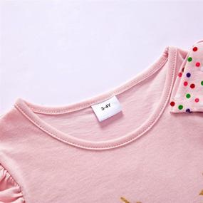 img 2 attached to JUXINSU Toddler Rainbow Cartoon SH6219 Fuchsia Girls' Clothing ~ Dresses