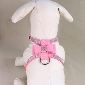 img 1 attached to Bling Rhinestone Pet Dog Harness Vest with Bowknot by Norbi Fashion - Ideal for Your Fashionable Puppy