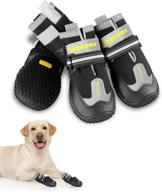 🐾 dogcome dog shoes: waterproof winter boots for small, medium, and large dogs with reflective front & back and extended pull ring - 4pcs/set logo