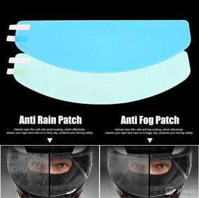 img 3 attached to 🔆 Universal Nano Coating Sticker: Motoforti 2pcs Rain Proof Anti Fog Film for Motorcycle Helmet - 9.65"x3.46" Lens with Anti Fog and Rain Resistant Shield