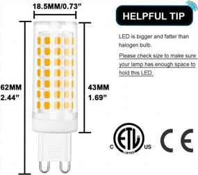 img 2 attached to Обновите свое освещение с помощью светодиодных ламп SumVibe G9 - замена 6 Вт / 60 Вт на 540 лм и теплый белый 3000 K, цоколь G9 AC110-130 В, нерегулируемые лампочки. Получите 12 пакетов по максимальной цене!