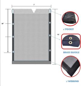 img 3 attached to Durable Mesh Tarp for Dump Truck - Wide Range of Sizes (7'x16')
