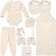 give the gift of organic comfort: 10-piece premium newborn layette set for baby boy or girl logo