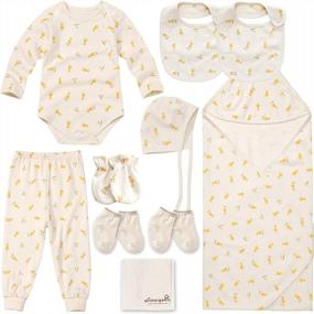 img 4 attached to Give The Gift Of Organic Comfort: 10-Piece Premium Newborn Layette Set For Baby Boy Or Girl