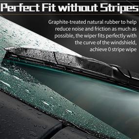 img 1 attached to 💨 MIKKUPPA 20-inch + 18-inch Windshield Wipers - Compatible with 1991-2001 Honda Civic, 1992-2002 Toyota Corolla, 1996-2007 Hyundai Elantra - U/J Hook All Season Wiper Blades, Pack of 2