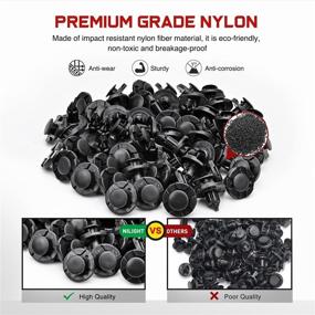 img 2 attached to 🔧 Nilight 100PCS Nylon Bumper Rivet Fender Clips - Replaces Nissan OEM: 01553-093210 8mm + Bonus Fastener Remover