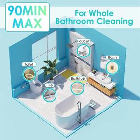 img 1 attached to 🧼 Oraimo Cordless Spin Scrubber for Bathroom, Electric Shower & Kitchen Scrubber with Adjustable Angles, 4 Replaceable Brushes, 2 Speeds – Ideal for Bathtub, Grout, Sink, Tile, Wall, and Pool Cleaning