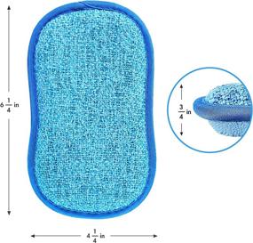 img 2 attached to Effortless Cleaning with 6 Pack Scrub Sponges: Heavy Duty Scouring Power for Dishes, Pots, and Pans