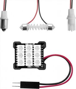 img 1 attached to Revamp Your Car Interior With Bluetooth-Controlled LED Panel Bulbs - T10/BA9S/Festoon Adapters Included!