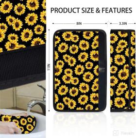 img 1 attached to GePrint Cute Dachshund Floral Design 4 Pieces Auto Accessories Set For Women Girl