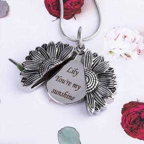 img 1 attached to Настраиваемое ожерелье-медальон в виде сердца с выгравированным текстом - винтажные плавающие медальоны с фотопамятью для женщин и девочек с двумя фотографиями