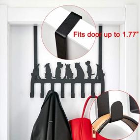 img 1 attached to Wintek 8-Hook Black Dog Over The Door Hook Hanger Coat/Bag/Towel/Hat Rack For Home And Office Heavy Duty Organizers, Black