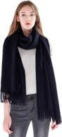 🧣 women's extra large warm cashmere travel wrap shawl - premium scarf by cashmere 4 u логотип