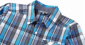 img 2 attached to Bienzoe Cotton Button Sports Shirts Boys' Clothing : Tops, Tees & Shirts