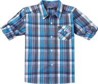 bienzoe cotton button sports shirts boys' clothing : tops, tees & shirts logo