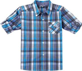 img 4 attached to Bienzoe Cotton Button Sports Shirts Boys' Clothing : Tops, Tees & Shirts