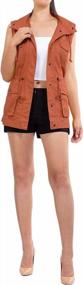 img 1 attached to MixMatchy Women'S Drawstring Lightweight Loose Fit Sleeveless Vest Utility Jacket