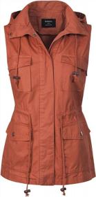 img 4 attached to MixMatchy Women'S Drawstring Lightweight Loose Fit Sleeveless Vest Utility Jacket