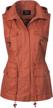 mixmatchy women's drawstring lightweight loose fit sleeveless vest utility jacket logo