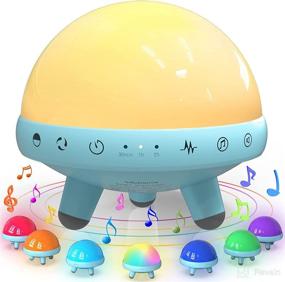 img 4 attached to YACHANCE Night Lights for Kids: White Noise Machine Baby Night Light with 31 Soothing Sounds, 3 Modes, and 7 Color Options for Better Sleep and Fun Playtime - Blue