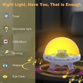 img 3 attached to YACHANCE Night Lights for Kids: White Noise Machine Baby Night Light with 31 Soothing Sounds, 3 Modes, and 7 Color Options for Better Sleep and Fun Playtime - Blue