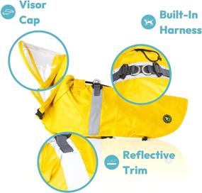 img 2 attached to Gooby Dog Raincoat V2 - Waterproof Rain Poncho With Dual D-Rings - Step-In Rain Jacket For Small And Medium Dogs