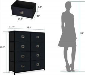 img 1 attached to Stylish And Practical: YITAHOME 8 Drawer Fabric Storage Tower For Bedroom, Living Room, And More