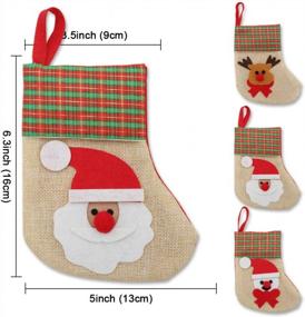 img 3 attached to Get Festive With OurWarm'S 12-Piece Mini Christmas Stocking Set: Perfect For Holiday Entertaining And Table Decor!