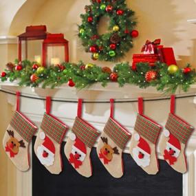img 1 attached to Get Festive With OurWarm'S 12-Piece Mini Christmas Stocking Set: Perfect For Holiday Entertaining And Table Decor!