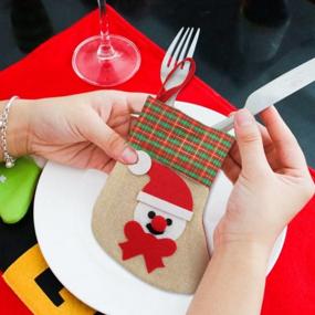 img 2 attached to Get Festive With OurWarm'S 12-Piece Mini Christmas Stocking Set: Perfect For Holiday Entertaining And Table Decor!