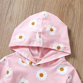 img 1 attached to 🌸 Adorable DBZoo Toddler Baby Girl Clothes Set: Long Sleeve Hooded Sweatshirt Tops with Floral Pants - Perfect Fall Outfits!