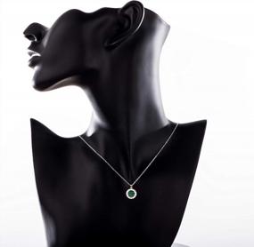 img 1 attached to 32 разновидности ожерелья с подвеской из чистого серебра с длиной 16 дюймов и удлинителем 2 дюйма