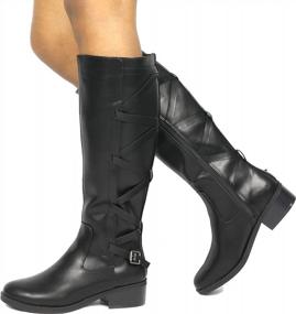 img 1 attached to TOETOS Women'S Ankor Black Knee High Riding Boots - Wide Calf - Size 9 Medium US - Improved SEO
