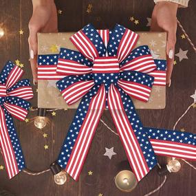 img 1 attached to Proudly Display Patriotic Spirit With RECUTMS Independence Day Wreath Bow Set For Indoor Decor