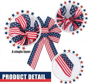 img 2 attached to Proudly Display Patriotic Spirit With RECUTMS Independence Day Wreath Bow Set For Indoor Decor
